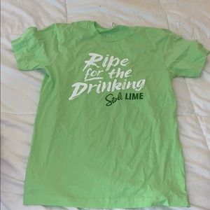Lime green stoli vodka lime shirt